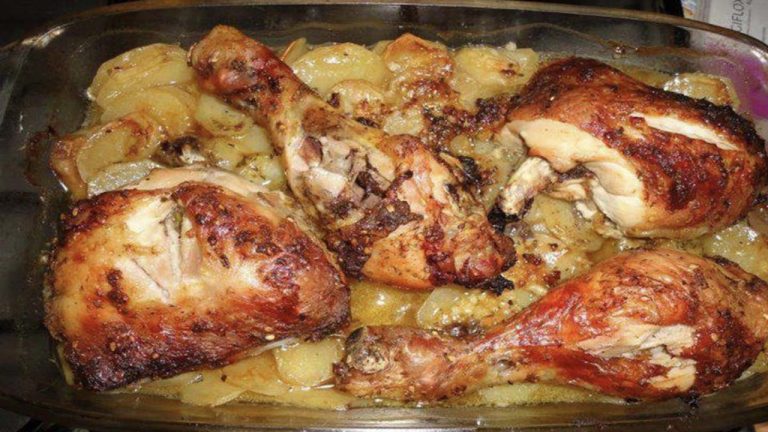 Poulet au four aux pommes de terre