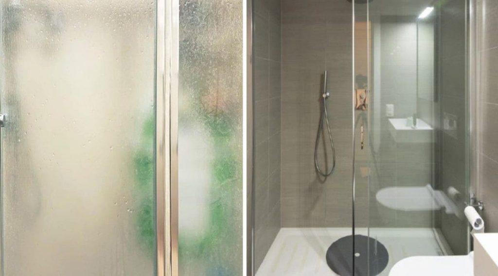 3 astuces infaillibles pour enlever le tartre de la porte vitrée de votre salle de bain et la laisser briller