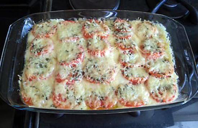 Gratin aubergines, tomates, mozzarella