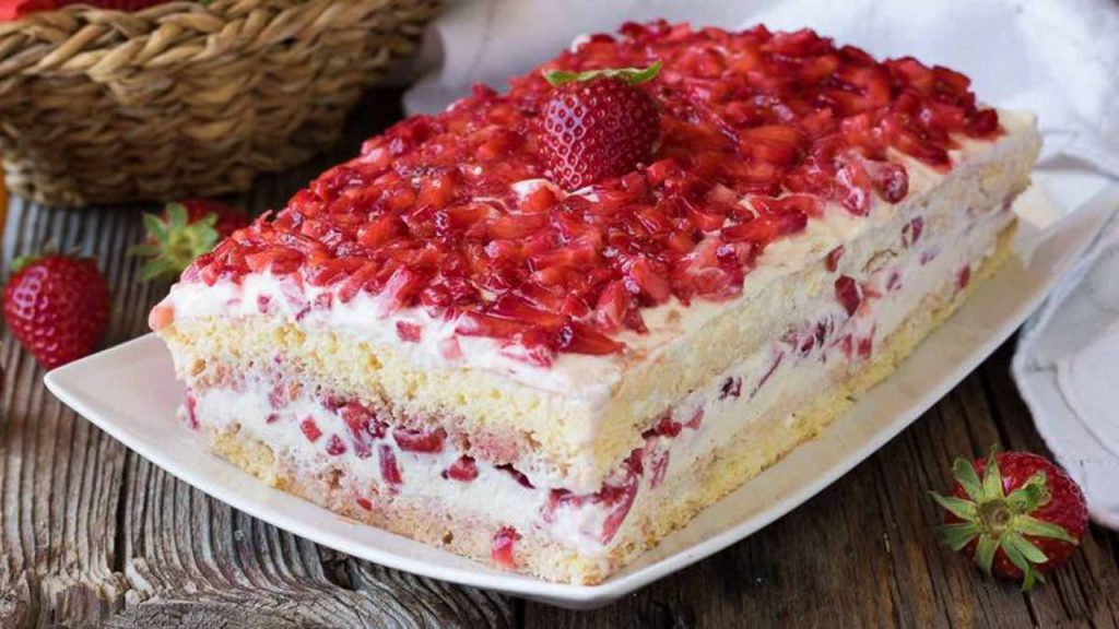 Gâteau aux fraises et au mascarpone