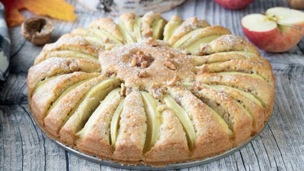 Recette gâteau aux pommes et aux noix