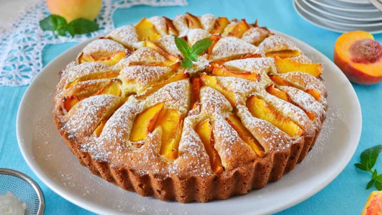 Gâteau aux pêches sans beurre et sans lait, recette à l'ancienne