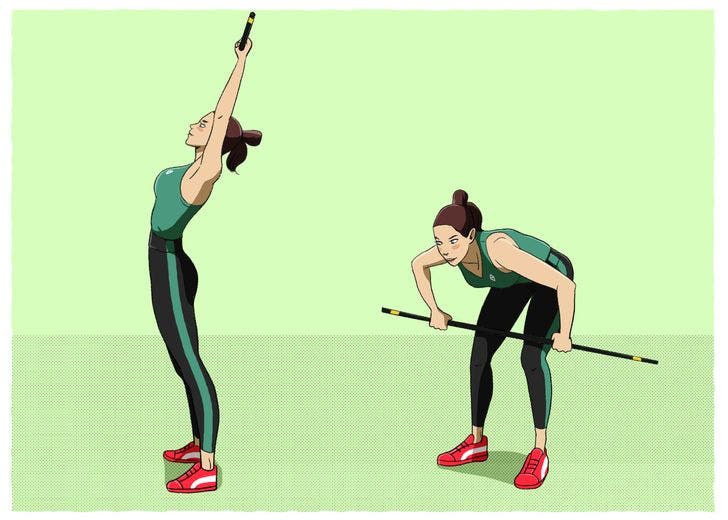 8 exercices à faire avec un manche à balai pour réduire la graisse du dos et tonifier les bras