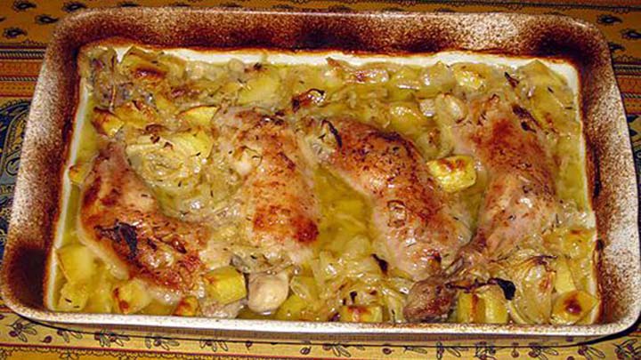 Cuisses de poulet moutarde au four