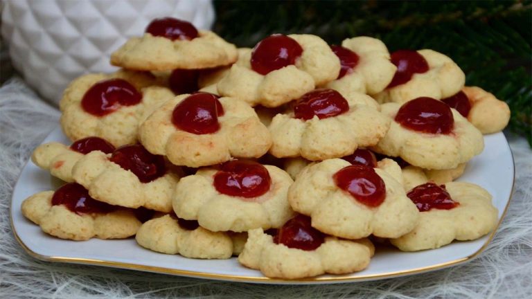 Sablés aux cerises confites